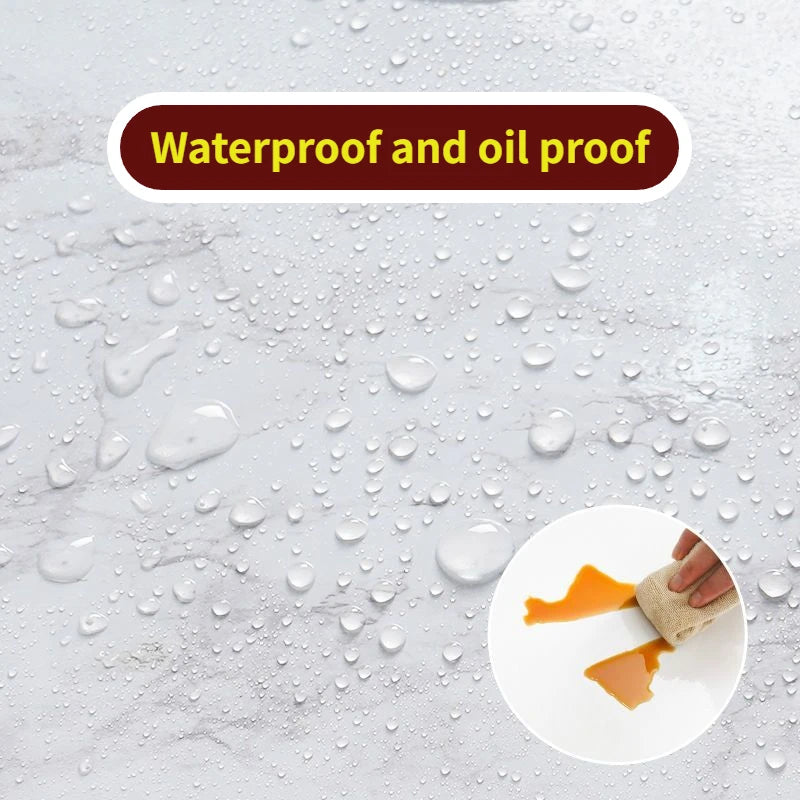 80CM X 10M Wallpaper for Walls In Rolls Toilet Wall Waterproof Self-adhesive Stickers Bathroom Renovation Marble Wall Stickers